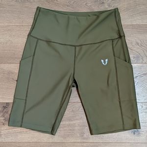 FIRM ABS High Waist Running Workout Yoga Shorts M